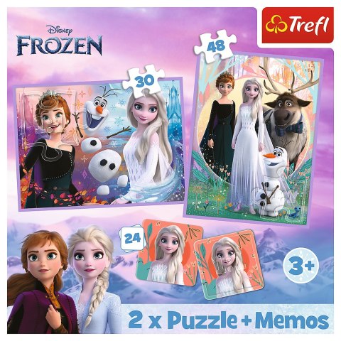 Puzzle - 2w1+memos - Księżniczki w swojej krainie - Disney Frozen 2 trefl 93335