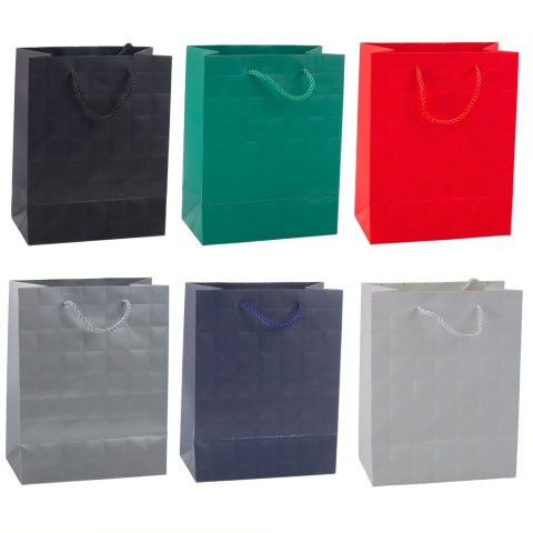 Torba Prezentowa Elegancka Tłoczone Kwadraty 23 x 18 x 10,5 cm Torba Prezentowa Elegancka Tłoczone Kwadraty 23 x 18 x 10,5 cm