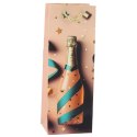 Torba Prezentowa Papierowa Na Butelkę Szampan Pastelowa 35 x 12 x 9 cm