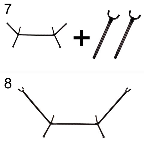 Hamak ze stelażem ogrodowy huśtawka stelaż stojak do hamaka duży mocny + pokrowiec 247cm 100kg