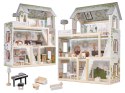 Duży Domek dla Lalek Drewniany XXL Boho LED 78cm LULILO FLORO + Mebelki Prezent dla Dziewczynki