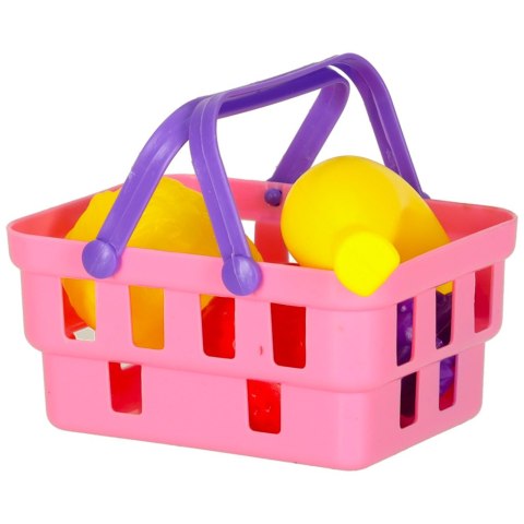 Kosz piknikowy koszyk owoce soki napoje jedzenie prowiant przekąski na piknik