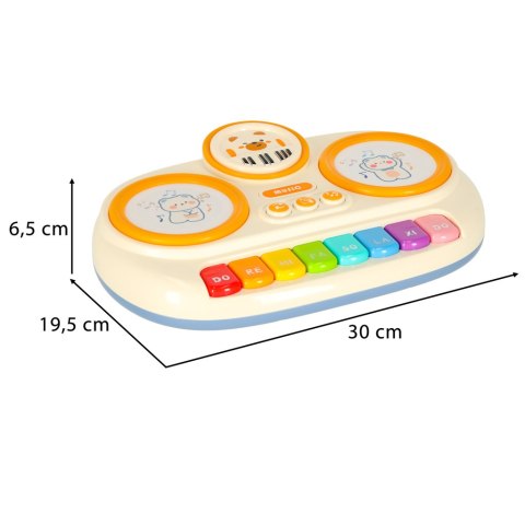 Pianinko organki interaktywne dla dzieci edukacyjne beżowe