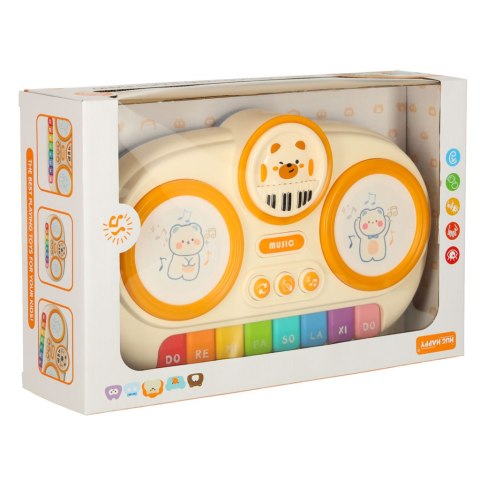 Pianinko organki interaktywne dla dzieci edukacyjne beżowe