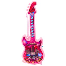 Gitara Elektryczna Dla Dzieci Melodie Gama Solmizacyjna Różowa