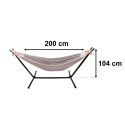 Hamak ze stelażem ogrodowy huśtawka stelaż stojak do hamaka duży mocny + pokrowiec 247cm 100kg