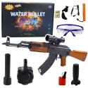Karabin AK Na Kulki Wodne Hydrożelowe Celownik Akcesoria Okulary 96cm