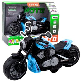 Motocykl Zabawkowy Na Baterie Napęd Światła Dźwięki Niebieski