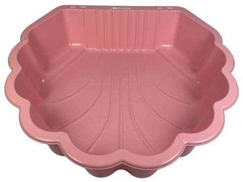 Piaskownica zamykana basen Muszelka Twins podwójna 2w1 160x87,5x19,5cm różowa