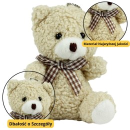 Miś Pluszowy Brelok Zawieszka Ozdoba Beżowy 8cm