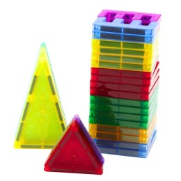 Zestaw Klocki Magnetyczne W Walizce Kolorowe 57 El