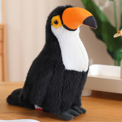 Pluszowa Maskotka Przytulanka Ptak Tukan Czarno Biały 30cm