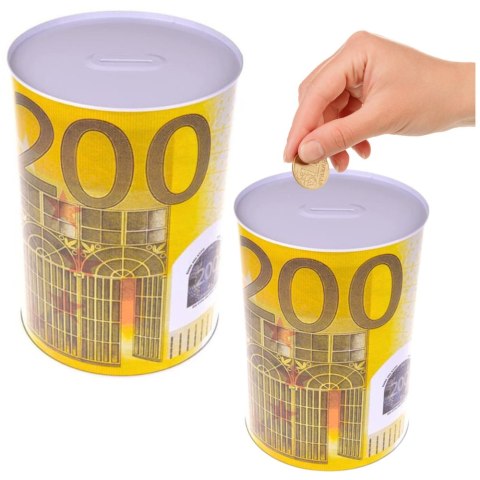Metalowa Skarbonka Puszka Banknot 200 Euro 16,5 x 12cm