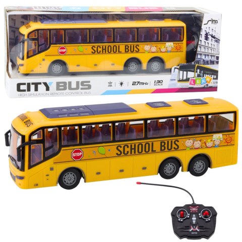 Autobus Zdalnie Sterowany RC Szkolny 1:30 Światła Żółty Autobus Zdalnie Sterowany RC Szkolny 1:30 Światła Żółty