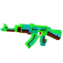 Karabin Pikselowy Broń Światła Dźwięki Zielony 39cm