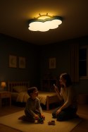 Lampa LED sufitowa plafon do pokoju dziecięcego ściemniana + pilot chmurka niebieska