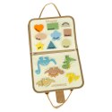 Tablica manipulacyjna sensoryczna montessori walizka dinozaury