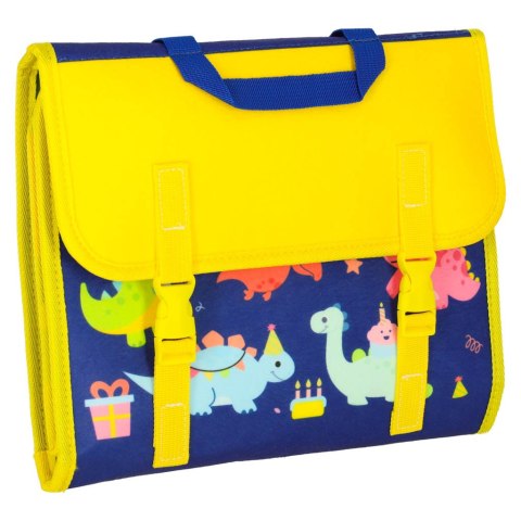 Tablica manipulacyjna sensoryczna montessori walizka plecak niebieski