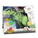 Zestaw Dinozaur Z Małymi Figurki Ruchomy Dźwięki Zielony