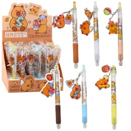 Długopis Żelowy Kapibara Brelok Niebieski Tusz 14,5cm Mix