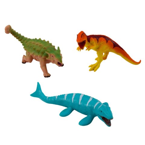 Zestaw Realistycznych Figurek Dinozaury Wulkan Drzewo 6el
