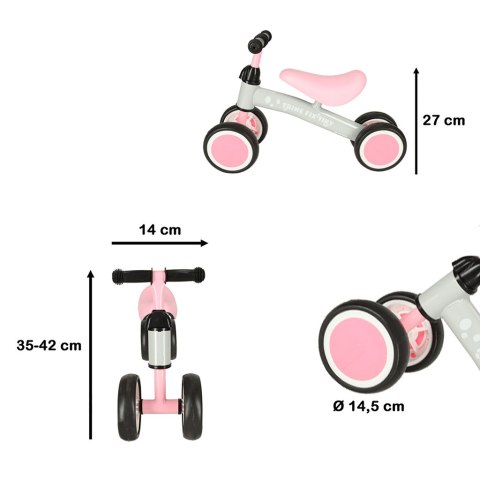 Rowerek biegowy Trike Fix Tiny rower jeździk 3w1 różowy