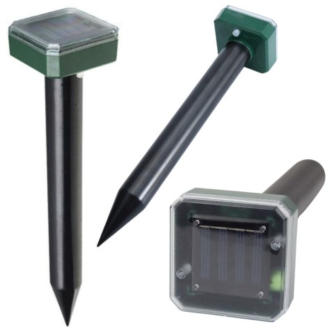 Solarny Odstraszacz Kretów Gryzoni Wbibracje Dźwiękowe 370m²