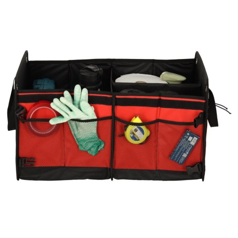 Organizer do bagażnika duża torba do samochodu czarny czerwony