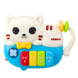 Mini Pianinko Dla Malucha Kotek Niebieski Światła Dźwięki