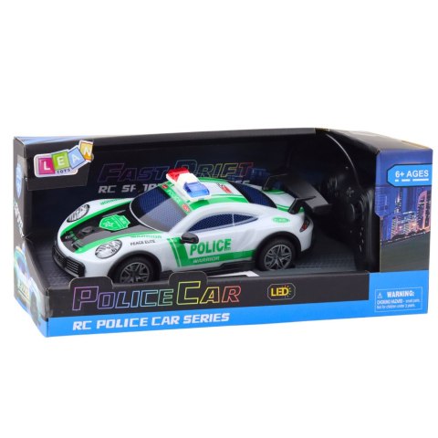 Samochód Policyjny Sportowy Zdalnie Sterowany RC Drift Światła LED 1:22 Samochód Policyjny Sportowy Zdalnie Sterowany RC Drift Światła LED 1:22