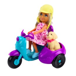 Zestaw Mini Laleczka Ankiki Na Skuterze Trójkołowym Piesek