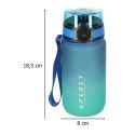 Butelka na wodę bidon z ustnikiem sportowy 600ml niebiesko-zielony