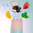 Butelka na wodę bidon z ustnikiem sportowy 600ml różowo-niebieski