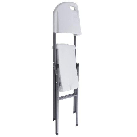 Krzesło Składane Cateringowe Bankietowe Białe 84x50x46 cm