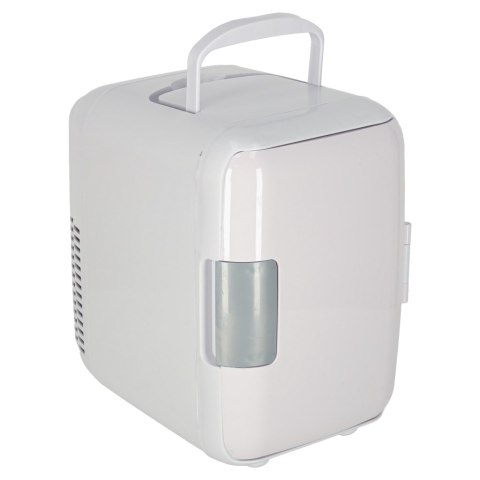 Lodówka turystyczna elektryczna samochodowa mini na jedzenie kosmetyki grzanie chłodzenie 2w1 4L biała