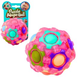 Magiczna Piłka Łamigłówka Logiczna Fluorescencyjna Wypustki 7cm Mix