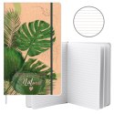 Notatnik Zeszyt Planner W Linie Liście Monstera Gumka A5 80 Kartek
