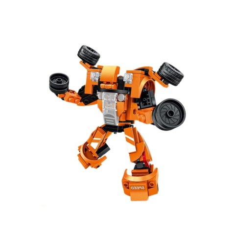 Klocki Konstrukcyjne Auto Robot 2w1 Pomarańczowy Napęd 354 el. Klocki Konstrukcyjne Auto Robot 2w1 Pomarańczowy Napęd 354 el.