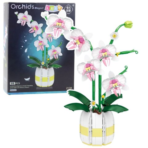 Klocki Konstrukcyjne Orchidea Storczyk W Doniczce Różowo-Biała 616 el. Klocki Konstrukcyjne Orchidea Storczyk W Doniczce Różowo-Biała 616 el.