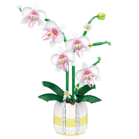 Klocki Konstrukcyjne Orchidea Storczyk W Doniczce Różowo-Biała 616 el. Klocki Konstrukcyjne Orchidea Storczyk W Doniczce Różowo-Biała 616 el.