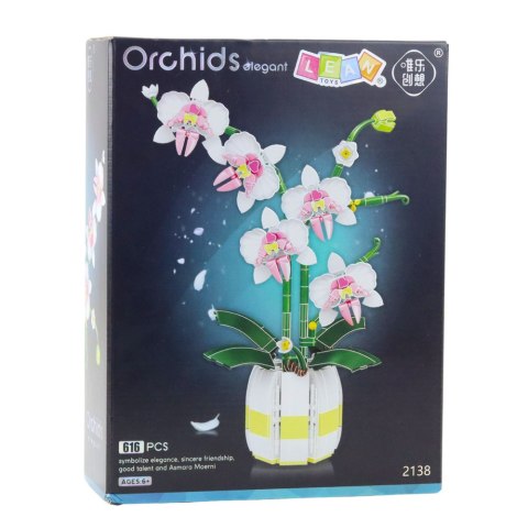 Klocki Konstrukcyjne Orchidea Storczyk W Doniczce Różowo-Biała 616 el. Klocki Konstrukcyjne Orchidea Storczyk W Doniczce Różowo-Biała 616 el.