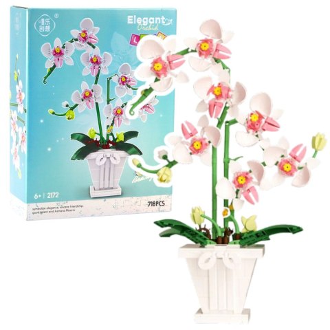 Klocki Konstrukcyjne Orchidea Storczyk W Doniczce Różowo-Biała 718 el. Klocki Konstrukcyjne Orchidea Storczyk W Doniczce Różowo-Biała 718 el.