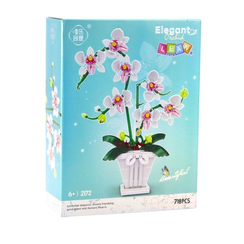 Klocki Konstrukcyjne Orchidea Storczyk W Doniczce Różowo-Biała 718 el. Klocki Konstrukcyjne Orchidea Storczyk W Doniczce Różowo-Biała 718 el.
