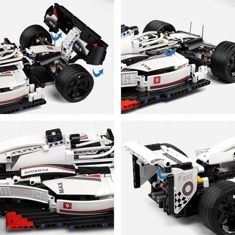 Klocki Konstrukcyjne Samochód Wyścigowy F1 Biało-Czerwony 1235 el. Klocki Konstrukcyjne Samochód Wyścigowy F1 Biało-Czerwony 1235 el.