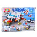 Klocki Konstrukcyjne Zestaw Ratowniczy Ambulans Pogotowie 6w1 122 el.