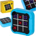 Kółko krzyżyk gra elektroniczna logiczna tic tac toe konsola przenośna niebieska