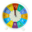 Zegar Budzik Dziecięcy Edukacyjny Kwarcowy Minuty Sekundy Kolorowy 12cm