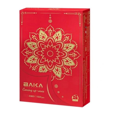 Klocki Konstrukcyjne Bukiet Róże w Wazonie Białe Czerwone 1022 el.