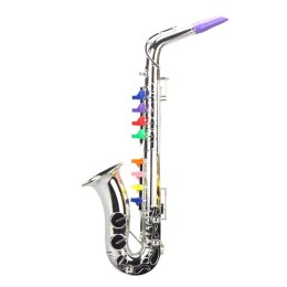 Instrument Muzyczny Dla Dzieci Saksofon Zabawkowy Srebrny