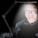 Lampka na biurko biurkowa LED USB obrotowy wysięgnik 2 sposoby mocowania